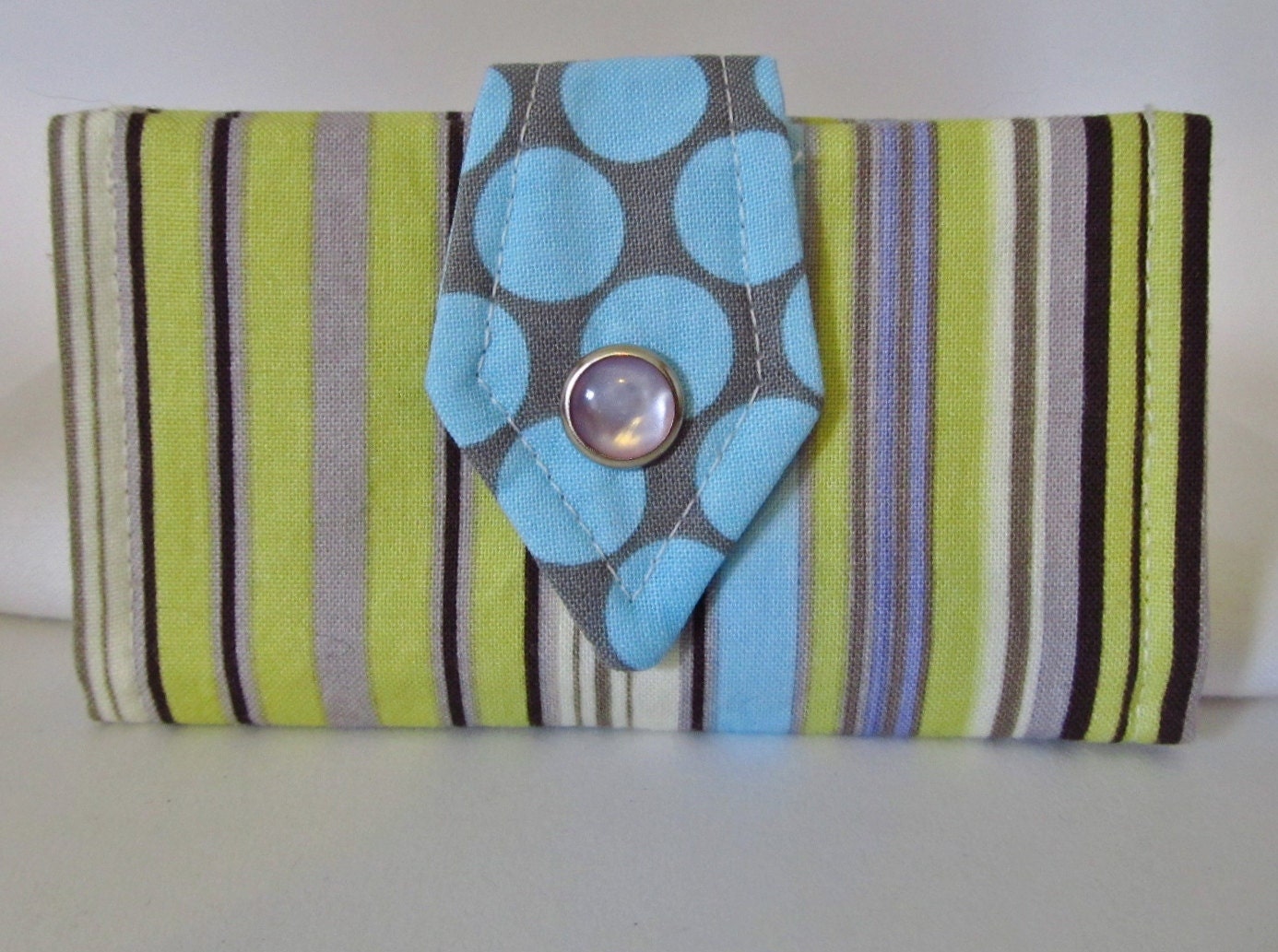 Small Card Wallet Organizer Full Moon Over Bamboo