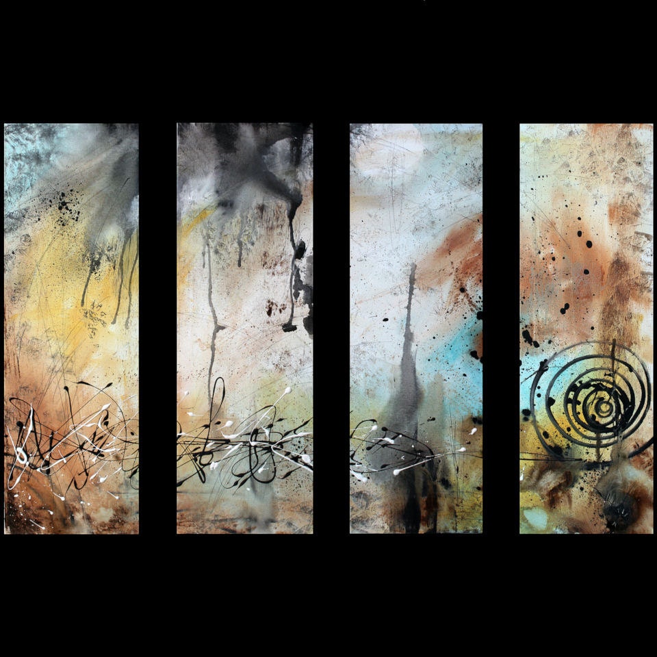 Huge Textured Abstract Original Contemporary Art Painting by MADART on Etsy - 48x36 - Desert Surroundings