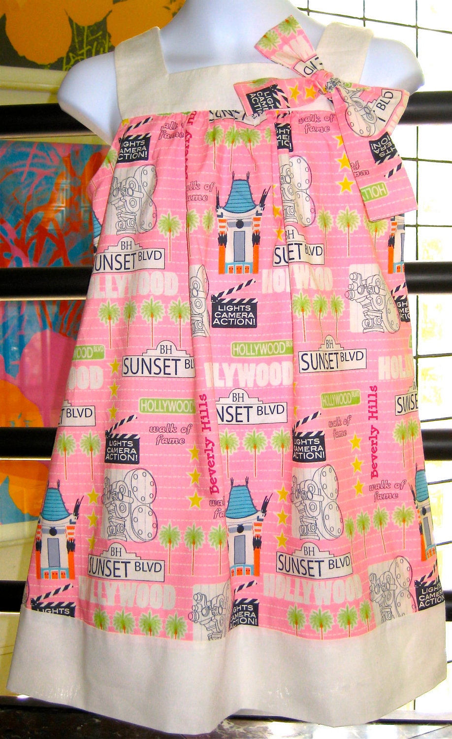Beverly Hills California Vacation Cotton Sundress, Girls Size 12