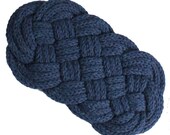 Hotpad Trivet - Organic Cotton Nautical Knot  - Midnight Blue