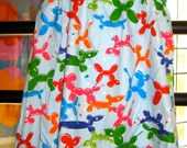 Colorful Balloon Dogs Cotton Sundress, Girls Size 10