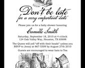 Alice in Wonderland Baby Shower Invitation Birthday Party Invitation - Classic / Vintage / Tea Party (Printable Digital File)