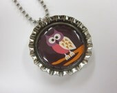 Bottlecap Necklace - OWL