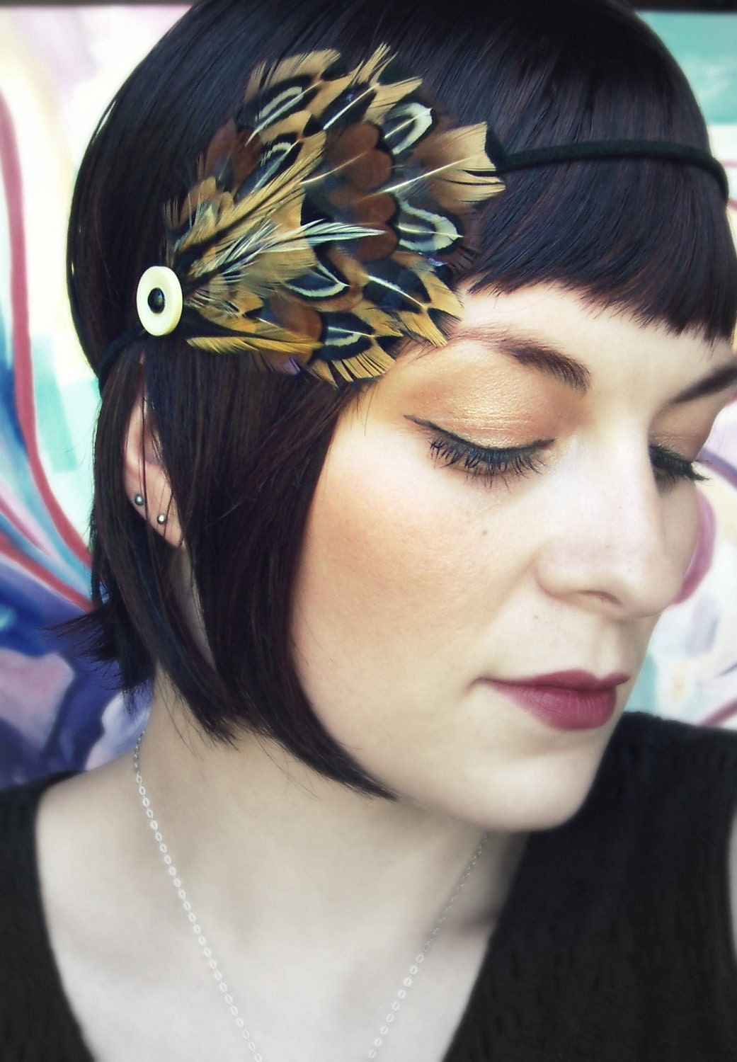 Feather headband -Wilderness pheasant