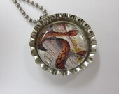 Bottlecap Necklace - Snake in a Tree