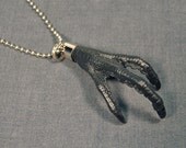 BLACK TALON CHOKER real bird foot taxidermy jewelry necklace