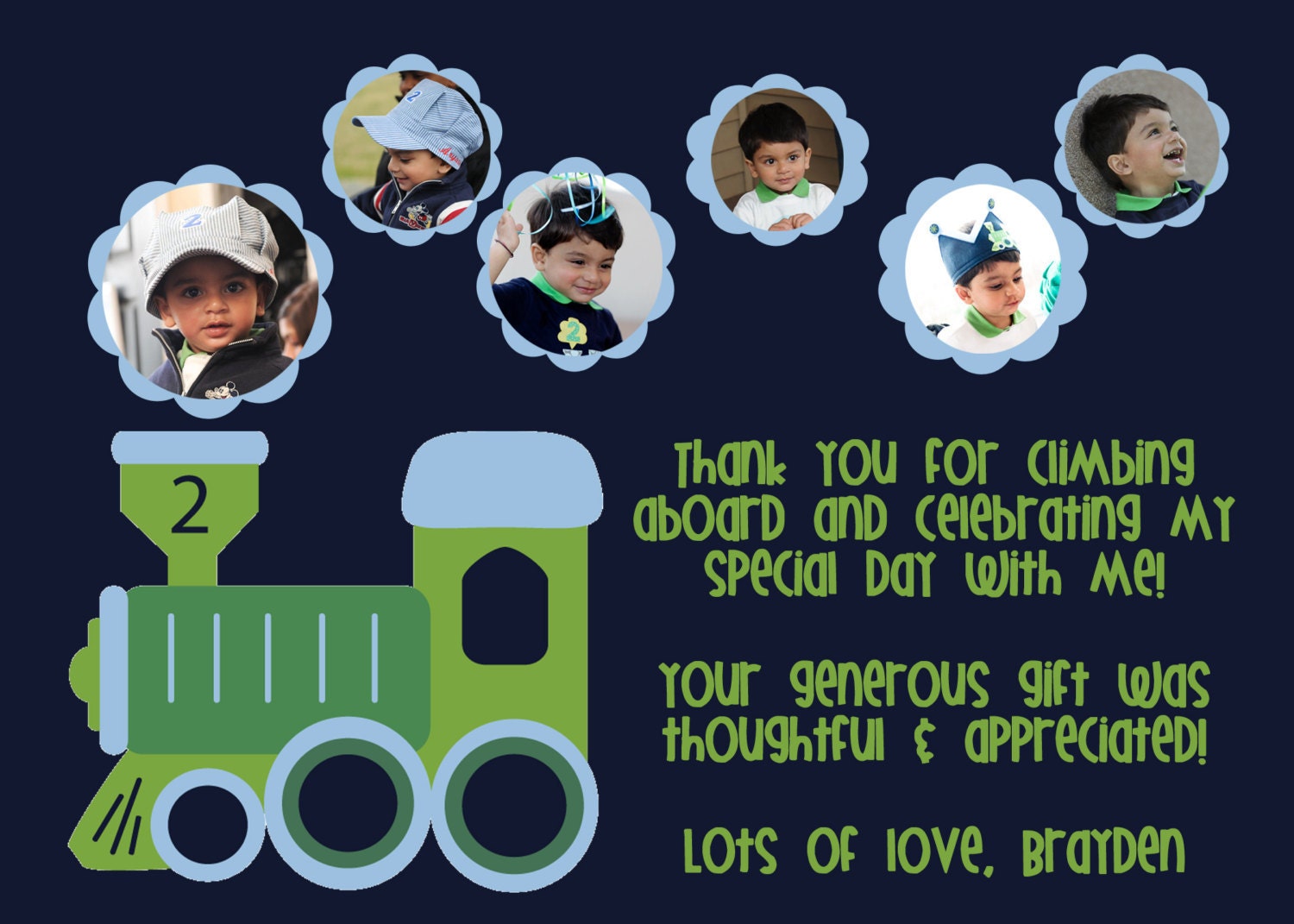 Thank You Card: Choo Choo Train