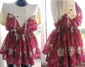Clothing woman blouse-Floral print Halter top Jumper beach dress-scarf -bohemian gypsy Turkish hand woven cotton gauze crochet flower fringe