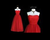 vintage 1950s red dress