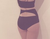 Black 'Shelly' Bamboo Jersey High Waisted Knickers