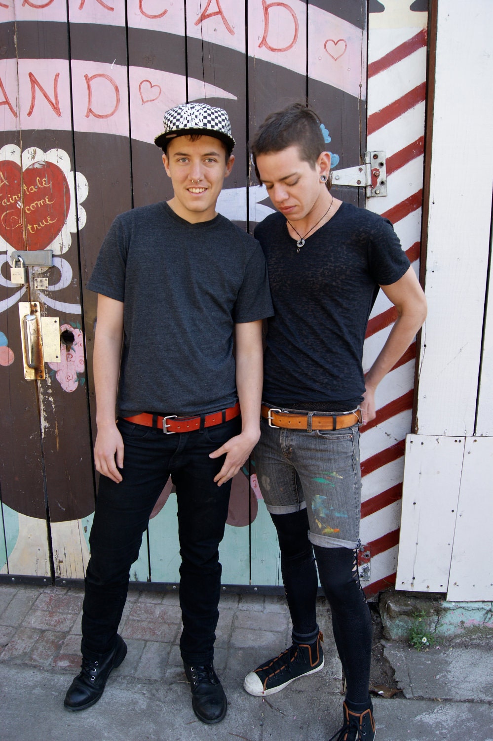 Handmade Leather Belt - Red