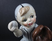 vintage antique 1956 napco porcelain figurine c1836 1a  little league