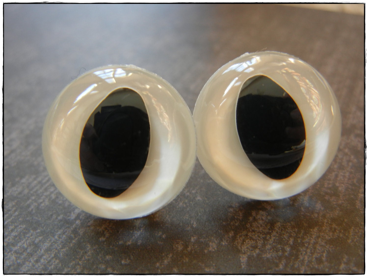 15mm White Cat Safety Eyes for Plush Stuffed Animals 10 Pieces