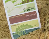DINO-DIG Dinosaur Birthday Party Invitation - Dinosaur Invitation - Customized Printable Invitation