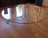 Stainless steel and glass coffee table