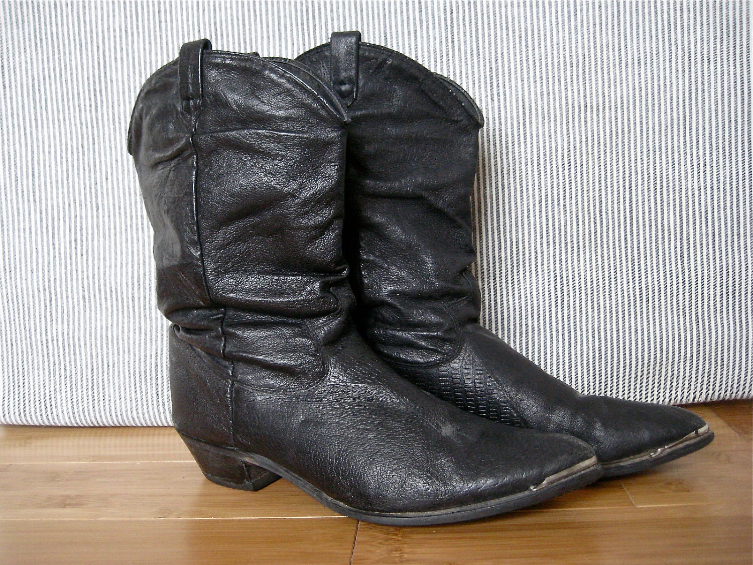 Vintage Black Cowgirl Booties by Dingo - Size 10 Womens