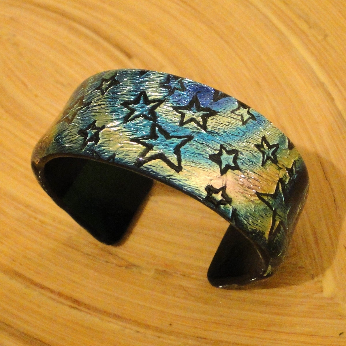 Cosmic Stars Dichroic Glass Bracelet
