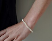 Classic Ivory Swarovski Pearl Bracelet - Simple Wedding Jewelry