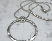 Silver Zen Necklace - Full Circle - FREE shipping