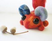 Orange Woodland Critter - Needle Felted