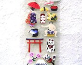 Japanese Stickers Geisha Sushi Sumo S92