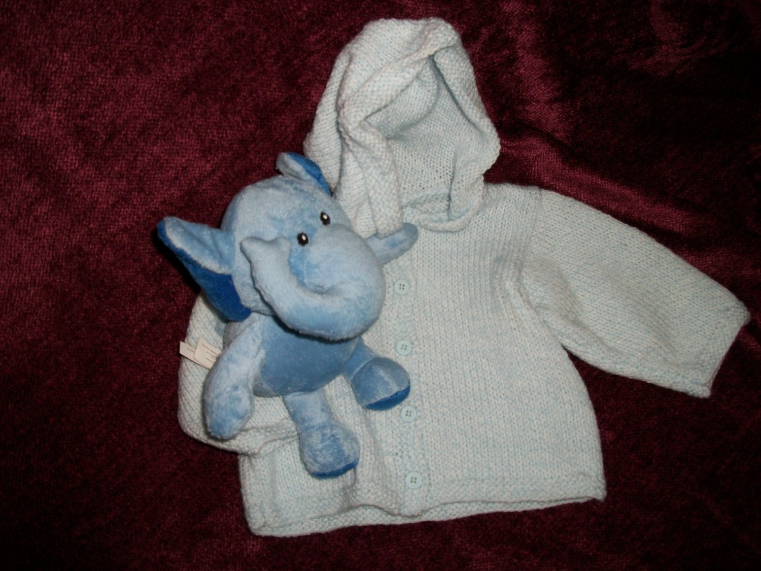 Baby Blue knitted hoodie