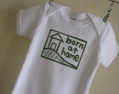 Homebirth Shirt, Hand-Printed - 0 to 3 Month Size