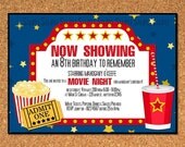 Movie Night Printable Invitation - DVD Night - Night at the Cinema - DIY Print