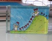 Flowers For You - Original Acrylic - ACEO Art Card