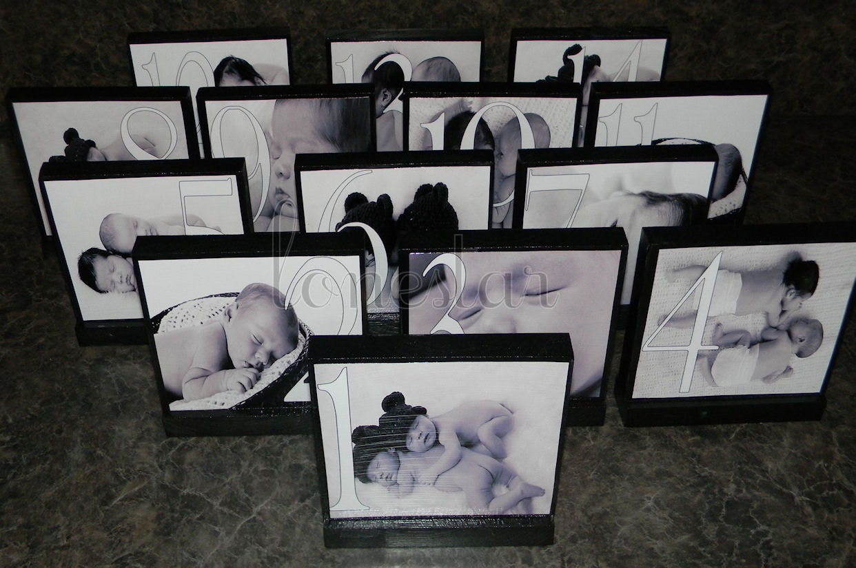 SET OF 25 Extra LARGE Personalized  Wedding Photo Blocks - Custom Table Numbers-Centerpieces-Place Cards  Photo Blocks