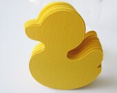 48 Canary Yellow Ducks (2.2 inches) Textured Cardstock  die cut