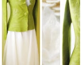 Super soft bridal jacket for green wedding -  25 % reduced price for custom orders till May - SijaFelt