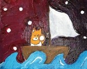 Captain Foxtrot - Original Acrylic - ACEO Art Card