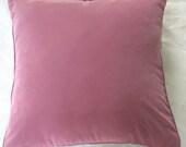 Light pink 20 inch throw pillow cover with suede texture
