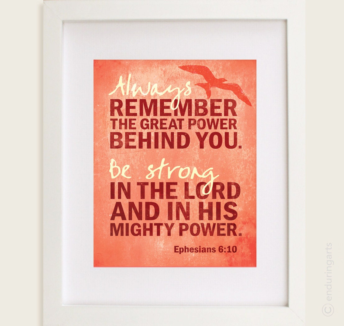 Be Strong in the Lord 8x10 Art Print