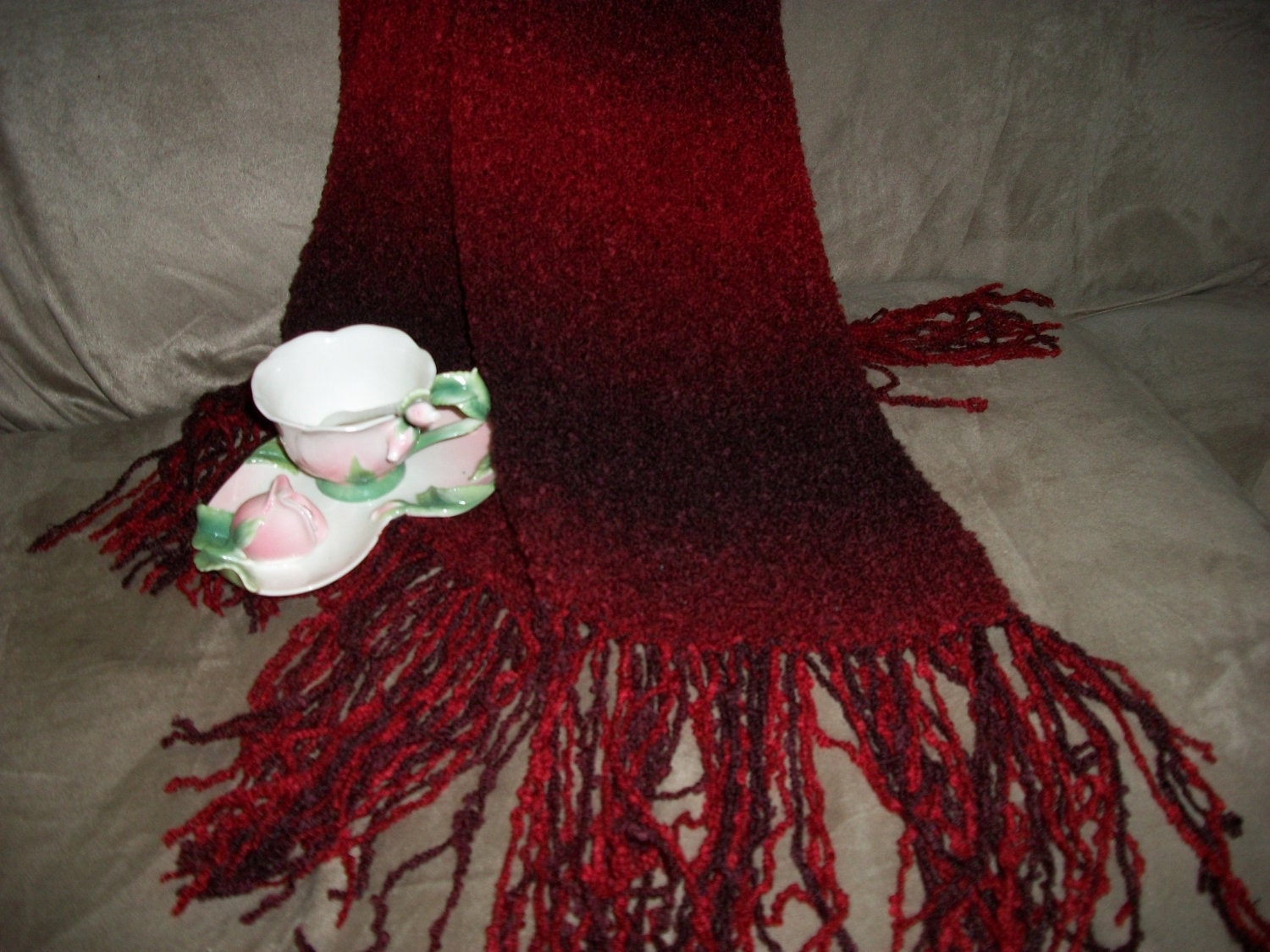 Knit boucle wrap