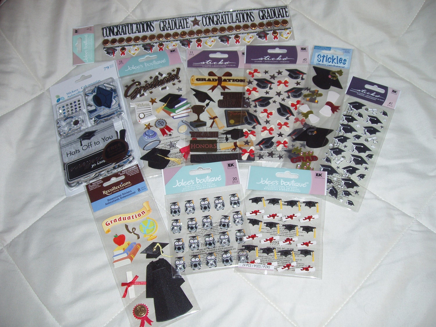 New Graduation Scrapbook Stickers,Lot of 10
