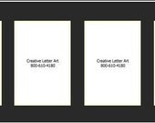 8 opening Black Mats 2pack-holds 4x6 Alphabet Photographs for name art, Wedding gift or word art.