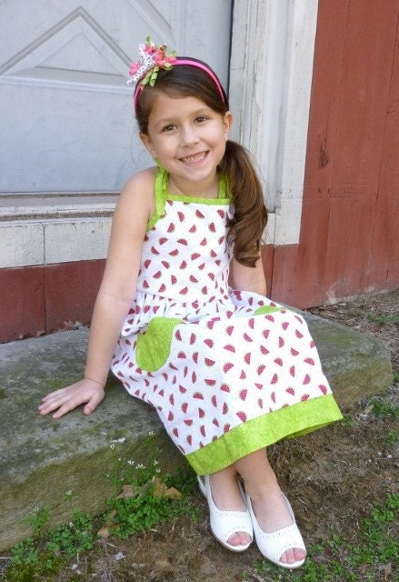 Sundress,Watermelon Cotton Pique,Strappy, Infant,Toddler,Preteen