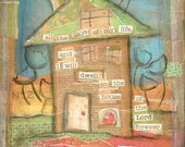Scripture Art, Surely Goodness and Love Will Follow Me  (Psalm 23), 8x10 print