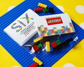 MODERN LEGO Inspired Block Birthday Party Invitation - Customized Printable Invitation