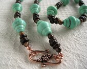Turquoise Tribal Necklace Primitive Tiger Eye Southwest