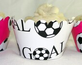 Pink Soccer Cupcake Wrappers