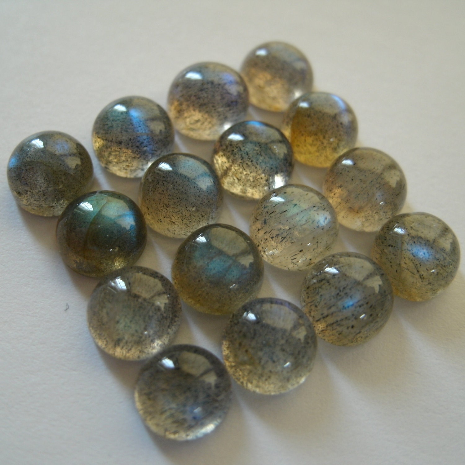 Gemstone Cabochons Labradorite Round 6mm FOR TWO