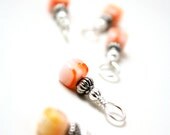 Orange Box- Knitting Stitch Markers- Set of 5- Small