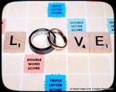 Vintage TtV Style Words of Love on a Scrabble Board - 8x10 fine art print