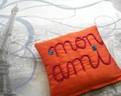 Lavender Hand Embroidered Dupioni Silk Sachet by Dolce Dreams