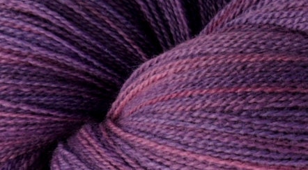 Laceweight Merino Wool Yarn, 2-ounce skein, Mad Love Purple