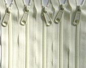 Ten 18 Inch YKK Long Handbag Pull Purse Zippers Color 502 IVORY