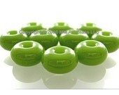 Glass Lampwork Beads sra Olive Green SPACER SHOP